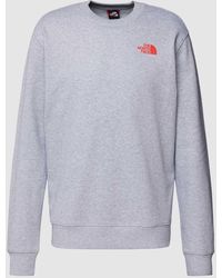 The North Face - Sweatshirt Met Labelprint - Lyst