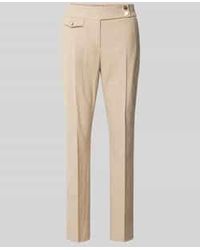 Seductive - Slim Fit Linnen Broek Met Persplooien - Lyst