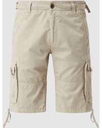 Evisu Katoen Cargo Shorts in het Naturel voor heren Heren Kleding voor voor Shorts voor Cargoshorts 