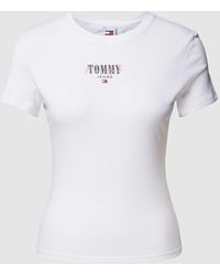 Tommy Hilfiger - Slim Fit T-Shirt mit Label-Print - Lyst
