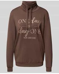 Soya Concept - Sweatshirt Met Opstaande Kraag En Tunnelkoord, Model 'Banu' - Lyst