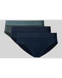 Schiesser - Slip mit elastischem Logo-Bund im 3er-Pack - Lyst