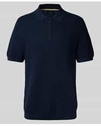 Christian Berg Men - Regular Fit Poloshirt Met Korte Ritssluiting - Lyst