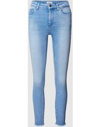 ONLY - Slim Fit Jeans Met Labeldetails - Lyst