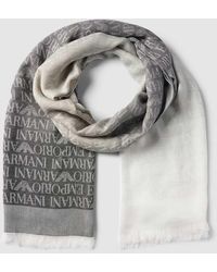 Emporio Armani - Schal mit Allover-Label-Muster - Lyst