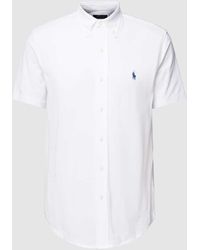 Polo Ralph Lauren - Freizeit-Hemd mit Polokragen und unifarbenem Design - Lyst