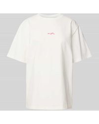 Oh April - Oversized T-Shirt mit Label-Print - Lyst