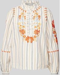 Rich & Royal - Bluse mit floralen Stickereien - Lyst