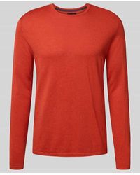 Christian Berg Men - Regular Fit Pullover aus reiner Baumwolle in Strick-Optik - Lyst