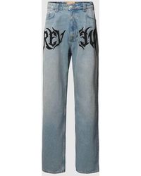 Review - Baggy Fit Jeans mit Ziersteinbesatz - Lyst