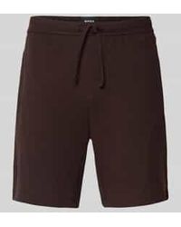 BOSS - Regular Fit Sweatshort Van Katoenmix Model 'Waffle Shorts' - Lyst