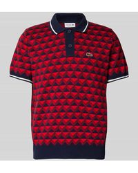 Lacoste - Regular Fit Poloshirt mit Allover-Muster - Lyst