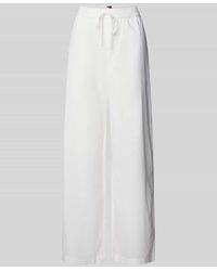 Tommy Hilfiger - Weite Hose aus Baumwoll-Leinen-Mix - Lyst