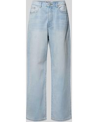 Review - Jeans mit weitem Bein im Used-Look - Lyst