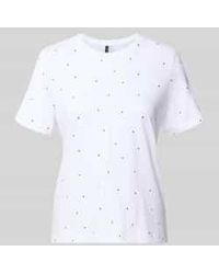 Vero Moda - Shaped Fit T-Shirt Van Puur Katoen Model 'Paulina Aop' - Lyst