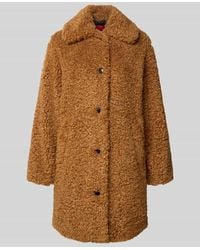HUGO - Regular Fit Teddy-Mantel mit Umlegekragen Modell 'MIMINA-1' - Lyst