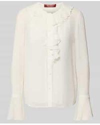 Max Mara - Regular Fit Blouse Met Lange Mouwen Met Top Van Pure Zijde - Lyst