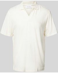 Calvin Klein - Regular Fit Poloshirt im unifarbenen Design - Lyst