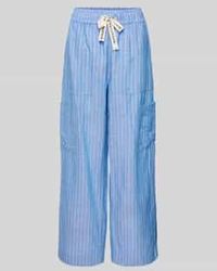 Scotch & Soda - Wide Leg Stoffen Broek Met Opgestikte Zakken Op De Pijp - Lyst