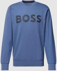 BOSS - Sweatshirt mit Label-Print Modell 'Soleri' - Lyst