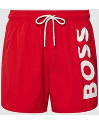 BOSS - Badehose mit Label-Print Modell 'Octopus' - Lyst