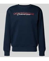 Tom Tailor - Regular Fit Sweatshirt Van Katoenmix - Lyst
