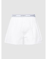 Carhartt WIP Boxershorts mit Logo-Stitching Modell 'Script' - Weiß