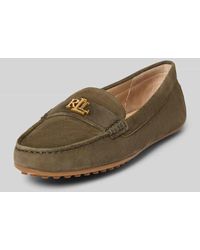Ralph Lauren - Lederslipper mit Label-Applikation Modell 'BARNSBURY' - Lyst