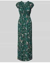 Apricot - Regular Fit Maxi-Jurk Van Pure Viscose Met V-Hals - Lyst