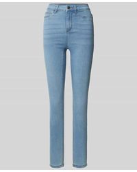 Noisy May - Skinny Fit Jeans Mit Knopf- Und Reißverschluss Modell 'Callie' - Lyst