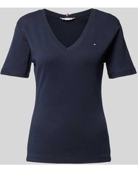 Tommy Hilfiger - Slim Fit T-Shirt mit Logo-Stitching Modell 'CODY' - Lyst