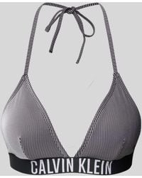 Calvin Klein - Bikini-Oberteil mit elastischem Label-Bund - Lyst
