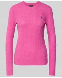 Polo Ralph Lauren - Gebreide Pullover Van Een Mix Van Wol En Kasjmier, Model 'Julianna' - Lyst