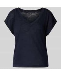 Zero - T-Shirt Van Viscosemix Met V-Hals - Lyst