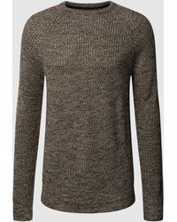 Herren Bekleidung Pullover und Strickware Rundhals Pullover Q/S designed by Sweatshirt mit Allover-Muster Modell Sweatshirt in Blau für Herren 