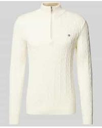 GANT - Gebreide Pullover Met Kabelpatroon - Lyst
