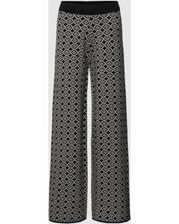 Milano Italy - Wide Leg Stoffhose mit Allover-Muster - Lyst