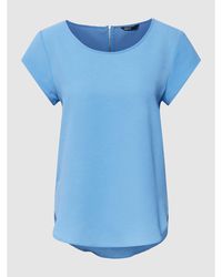 ONLY Blusenshirt mit Reißverschluss Modell 'VIC' - Blau