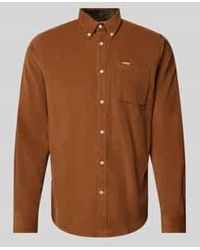 Barbour - Tailored Fit Ribcordoverhemd Met Borstzak - Lyst