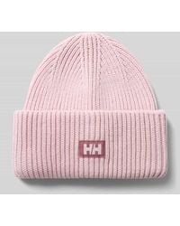 Helly Hansen - Beanie in Strick-Optik mit Logo-Patch - Lyst