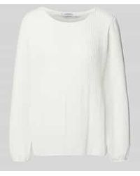 ZABAIONE - Blouse Met Lange Mouwen Met Plissévouwen En Ronde Hals - Lyst