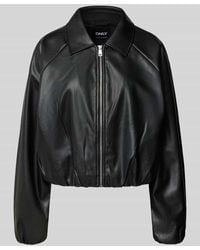 ONLY - Regular Fit Bomberjacke in Lederoptik Modell 'SARAMY' - Lyst