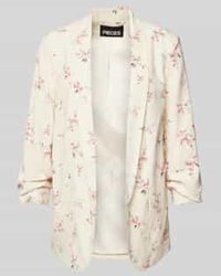 Pieces - Comfort Fit Blazer Met Bloemmotief, Model 'Bosella' - Lyst