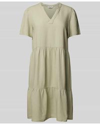 ONLY - Comfort Fit Freizeitkleid aus Viskose-Leinen-Mix Modell 'TIRI-CARO' - Lyst