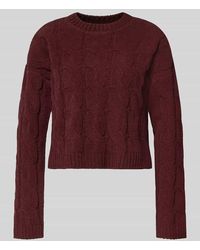 ONLY - Regular Fit Strickpullover mit Zopfmuster Modell 'ELLY' - Lyst