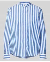 Maerz - Regular Fit Overhemdblouse Met Opstaande Kraag - Lyst