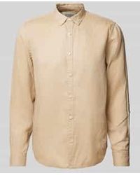 Scotch & Soda - Regular Fit Linnen Overhemd Met Labelstitching - Lyst