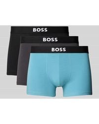BOSS - Regular Fit Trunks aus Baumwoll-Elasthan-Mix im 3er-Pack - Lyst