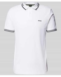 BOSS - Slim Fit Poloshirt mit Label-Print Modell 'Paul' - Lyst
