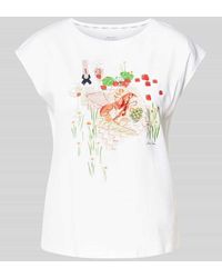 Marc Cain - Regular Fit T-Shirt mit Rundhalsausschnitt - Lyst